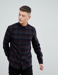 Черная рубашка классического кроя в клетку New Look - Черный