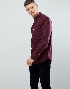 Бордовая оксфордская рубашка New Look - Красный