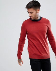 Оранжевый джемпер с контрастным круглым вырезом New Look - Оранжевый