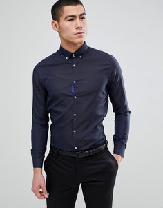 Рубашка в полоску Burton Menswear - Темно-синий