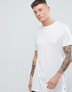 Белая удлиненная футболка New Look - Белый
