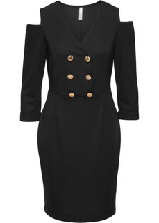 Платье с прорезями (черный) Bonprix