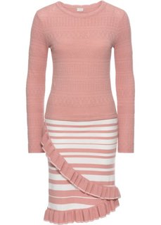 Платье (розовый/белый) Bonprix