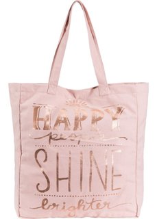 Сумка текстильная с принтом (розовый/розово-золотистый металлик) Bonprix