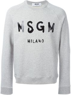 толстовка с принтом логотипа   MSGM