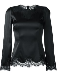 приталенная блузка с кружевной отделкой Dolce &amp; Gabbana