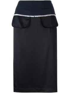 юбка-карандаш с эффектом вывернутой наизнанку DKNY