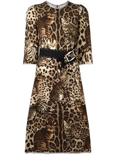 платье с леопардовым принтом Dolce &amp; Gabbana