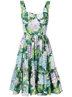 ярусное платье с принтом  Dolce &amp; Gabbana