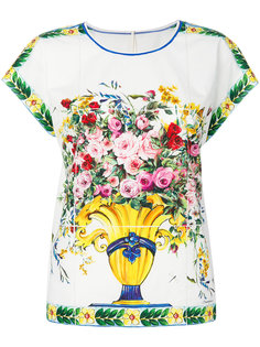топ с цветочным принтом Dolce &amp; Gabbana