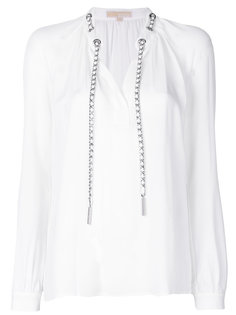 блузка на завязках с длинными рукавами Michael Michael Kors