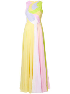 длинное платье дизайна колор-блок Emilio Pucci