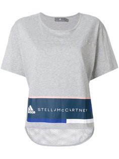 logo print mesh hem T-shirt Adidas By Stella Mccartney