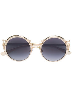 солнцезащитные очки в круглой оправе с завитками Dolce &amp; Gabbana Eyewear