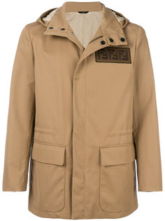 logo patch parka Fendi