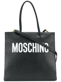 сумка-шоппер с логотипом Moschino