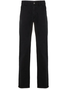 Regular fit black jeans with tape Raf Simons