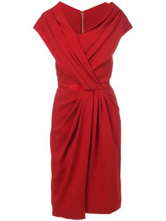 асимметричное платье со сборкой Vionnet