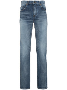 джинсы "скинни" с эффектом варенки Saint Laurent