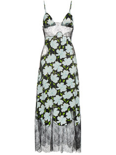 платье-миди с цветочным принтом и кружевной отделкой Off-White