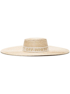 соломенная шляпа с широкими полями Off-White