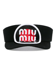Logo denim visor Miu Miu