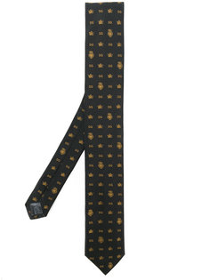 галстук с монограммой и логотипом  Dolce &amp; Gabbana