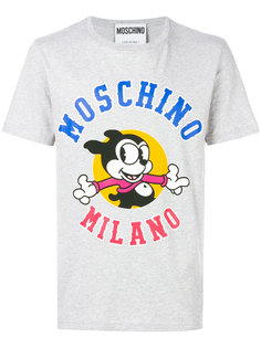 футболка с мультипликационным принтом Moschino
