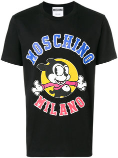 футболка с мультипликационным принтом Moschino