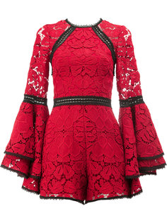flared lace playsuit Alexis