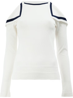 cold shoulder knitted top Oscar de la Renta