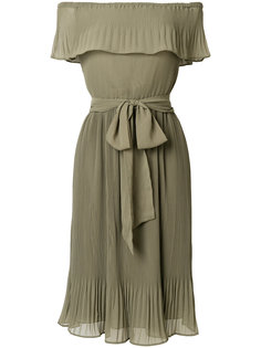 off-the-shoulder pleated dress Michael Michael Kors