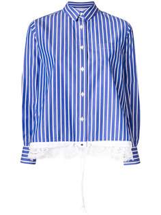 striped drawstring shirt Sacai