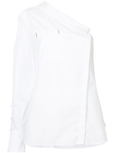 one-shoulder shirt Mugler