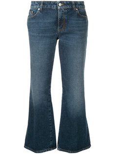 расклешенные укороченные джинсы Alexander McQueen