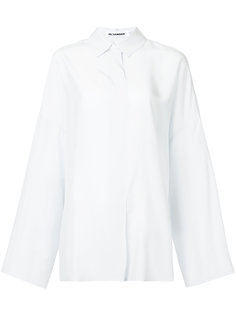 расклешенная блузка с потайной застежкой Jil Sander