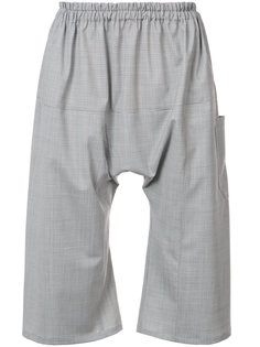 elasticated dropped crotch shorts Raf Simons