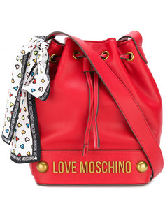 сумка через плечо со сборкой Love Moschino
