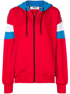armband zip-up hoodie MSGM
