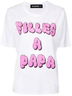 logo print T-shirt Filles A Papa