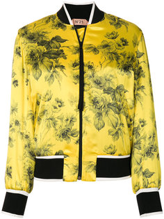куртка-бомбер с цветочным принтом  Nº21