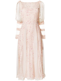 плиссированное платье desprit Red Valentino