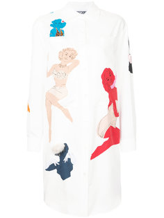 платье-рубашка с декором в стиле пин-ап Moschino
