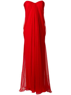 вечернее платье-бюстье с драпировкой Alexander McQueen