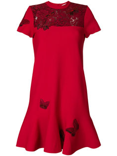 платье с вышивкой бабочек Valentino