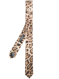 галстук с леопардовым принтом Dolce &amp; Gabbana