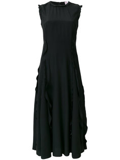 длинное платье с оборкой  Red Valentino