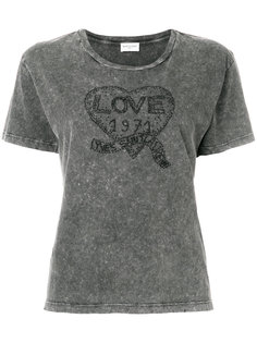 футболка Love с нашивкой логотипа Saint Laurent