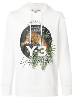 толстовка с капюшоном и леопардом  Y-3