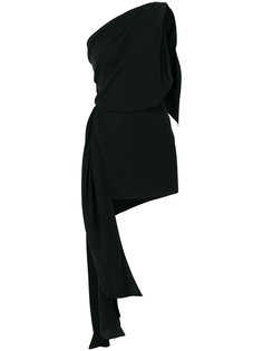 драпированное мини-платье на одно плечо Saint Laurent
